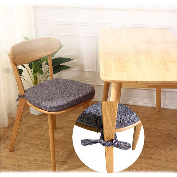 Setepute stol vaskbar stol pute med slips 43 * 41cm sklisikker sete