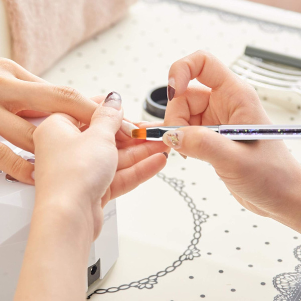 Nagelkonstpenslar, 9 st nagelpenslar för nagelkonst med nagelpenna