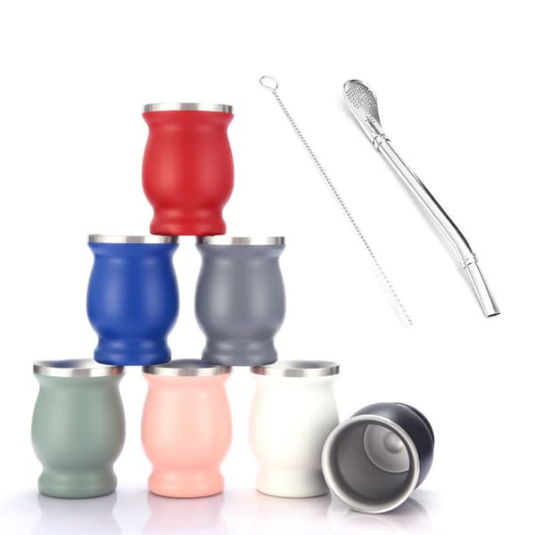 Varmt salg 8oz Mate Svart Te Krus Isolerte Varme Kopp