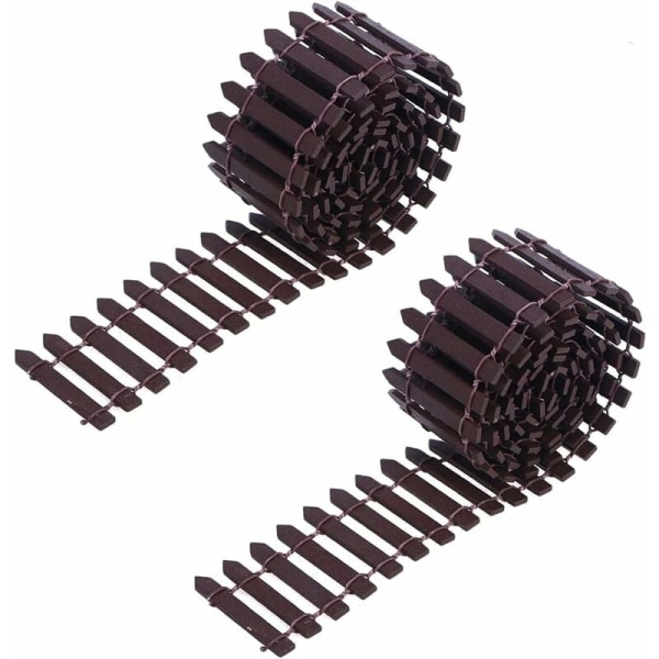 2 stk Miniatyrhage Gjerde Mini Gjerde Tregjerde Kanting Liten Gjerde Gar