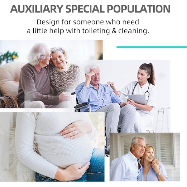 WC-apuväline, pitkä ulottuvuus Comfort Wipe, pidentää ulottuvuuttasi yli 15 tuuman otteella