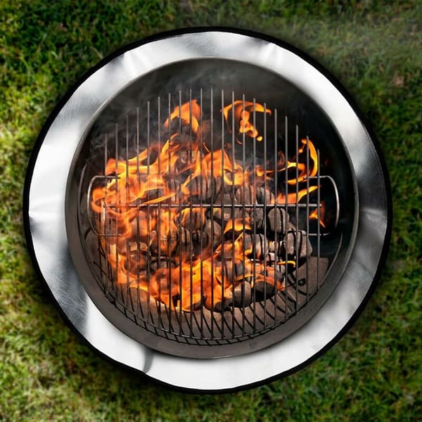 61 cm rund eldstad matta, brandhämmande under grill eldstad matta och gräsmatta