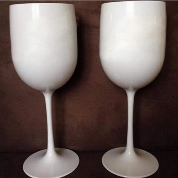 2 kpl White Champagne Glass Muovinen samppanja Coupes Cocktail Glas