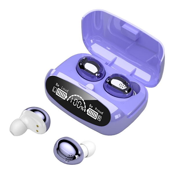 M32 Tws Bluetooth-kompatibla hörlurar trådlösa hörlurar stereo headset lila