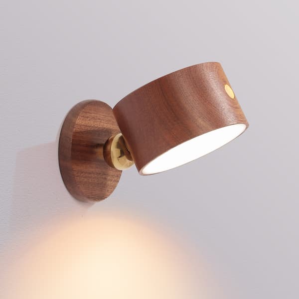 Led-sensorvegglamper, 360° roterende magnetisk veggmontert leselys