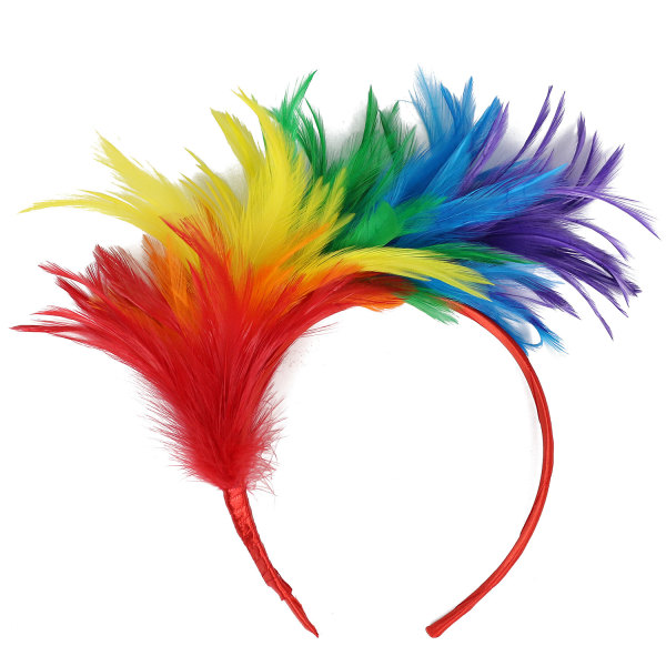 Huvudband 20-tal Fascinator Fjädrar Huvudband Bal Drottning Hårprydnad för Kvinnor Cocktail Bröllop Te Party Hårprydnad Flickor Flapper