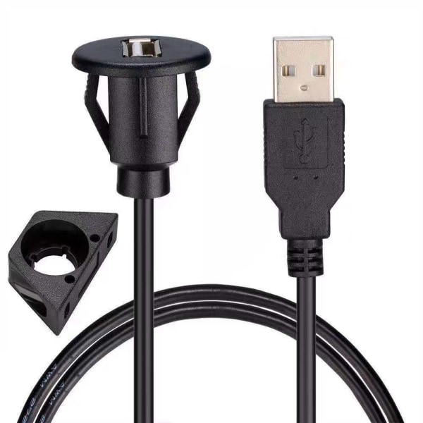 Universal bil USB forlængerkabel Dashboard Flush Mount til Car R