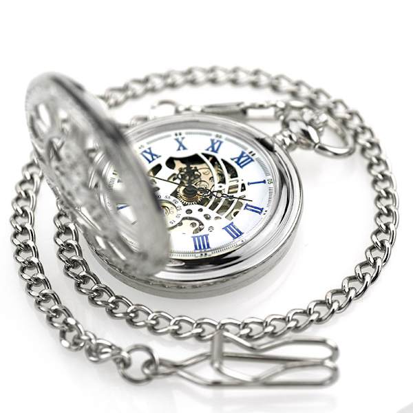 Mekanisk fickur Steampunk fickur Retro Skelett P