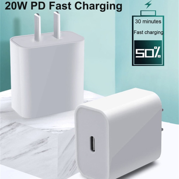 Nopea laturi 20W USB C laturiadapteri pistoke Type C - Lightning -kaapelilla