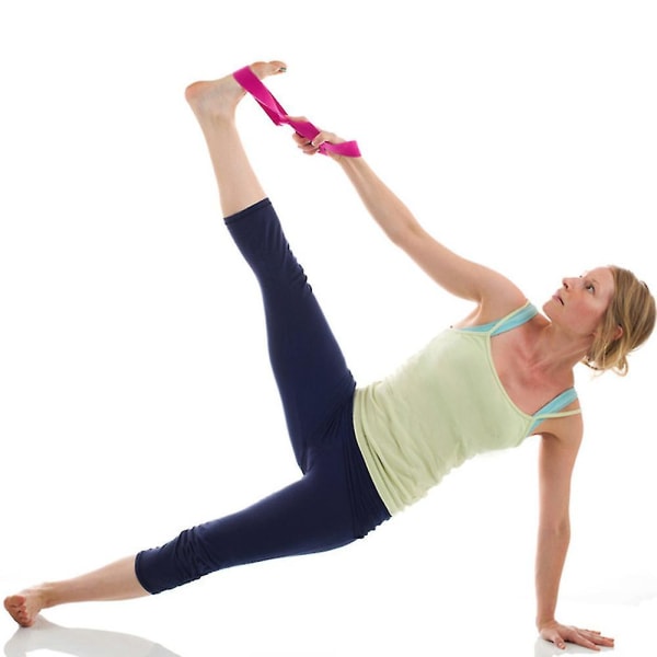 Figur 8 Yoga Rep Strap (rosa röd)