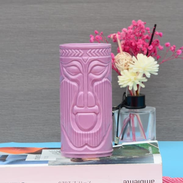 4x Keramikmuggar - Tiki multifärg