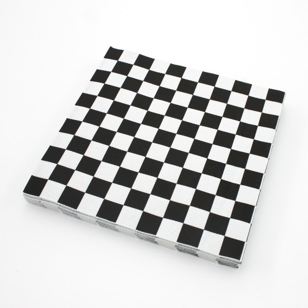 80 stk. Halloween-servietter, sort og hvid, 33*33 cm