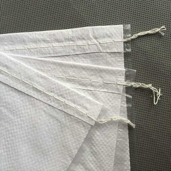 10 stk. Sekker for bygningsavfall eller hageavfall, hvite vevde sekker 60x100 cm, stor kapasitet