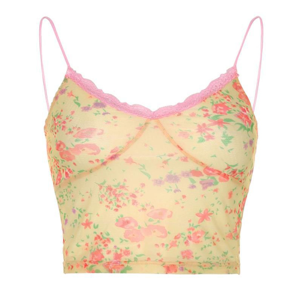 Kvinners blonder crop top sexy camisole ryggløs slank e-jente camisole ermeløs