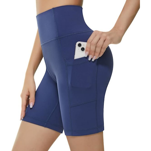 Kvinners 8''/5'' Høy Midje Aktiv Slitasje Shorts Yoga Leggings, Magekontroll