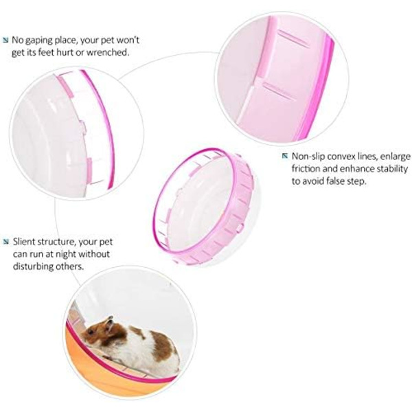 Hamster träningshjul, leksakshjul för små djur, löpande hamsterhjul tyst hamsterhjul dvärghamsterhjul för små hamster marsvin leksaker gerbilhjul