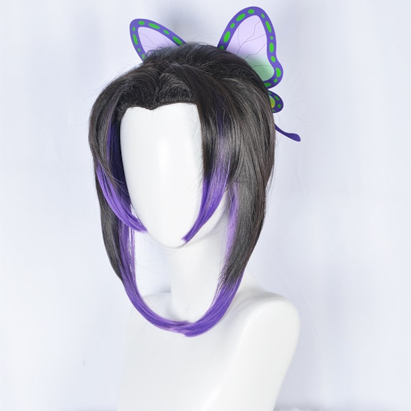 Farget Lagdelt Kochou Shinobu Cosplay Parykk for Kvinner og Jenter
