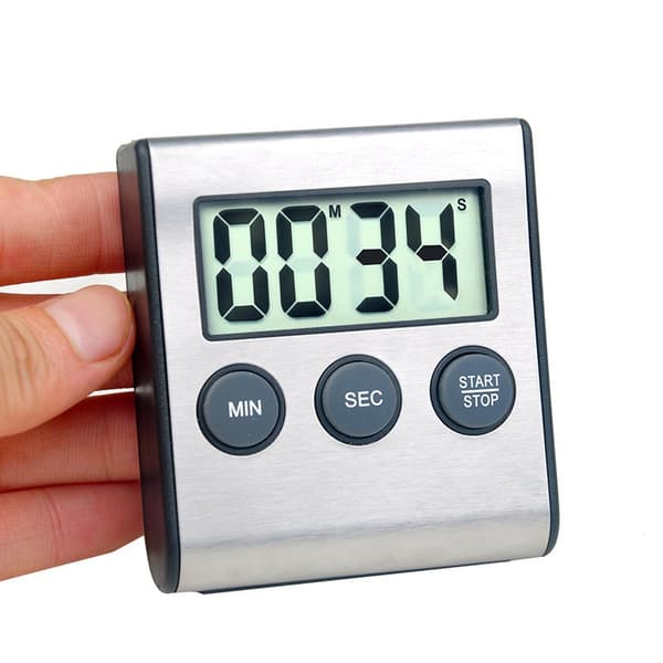 Mini Digital Timer, 24-timers format, Nedtælling og Stopur, til køkken, S