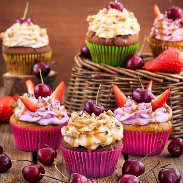 Standard Cupcake-forme Muffin-forme Papir 400stk (Tilfældige farver)