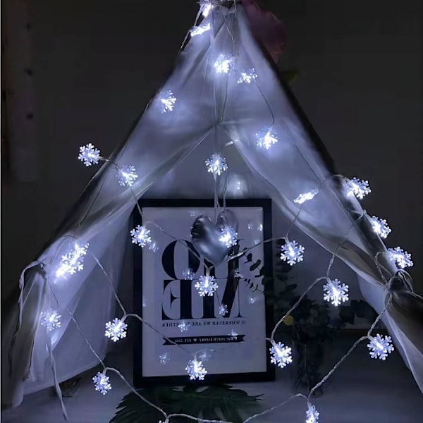 Jouluvalot, 20 Ft 40 LED-lumikidevalosarja Vedenpitävät keijut