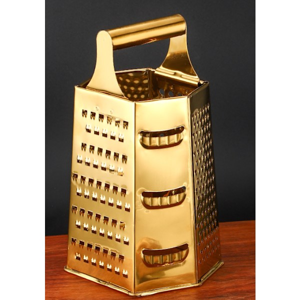 Heavy Duty Rustfritt Stål 6-Siders Ostemølle, Sekskantet, 22*9*6cm