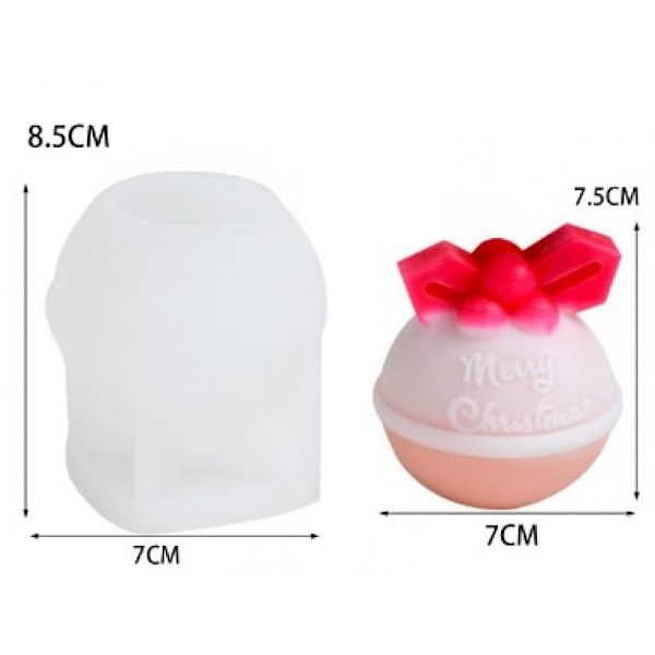 3D Silikon Stearinlysform - Julelysform - Silikonform - Til Hjemmelavede Duftlys, Julepynt - Silikonharpiksform