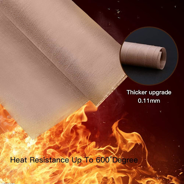 3 stk. PTFE Teflon-ark til varmepresseoverføringspapir, nonstick 33 x 40 cm