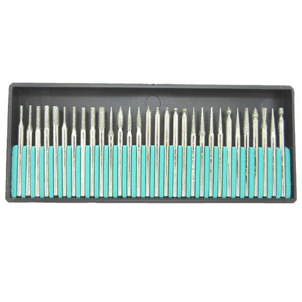 30 st 3 mm slipad jade snidning slipnål smärgel diamant slip huvud