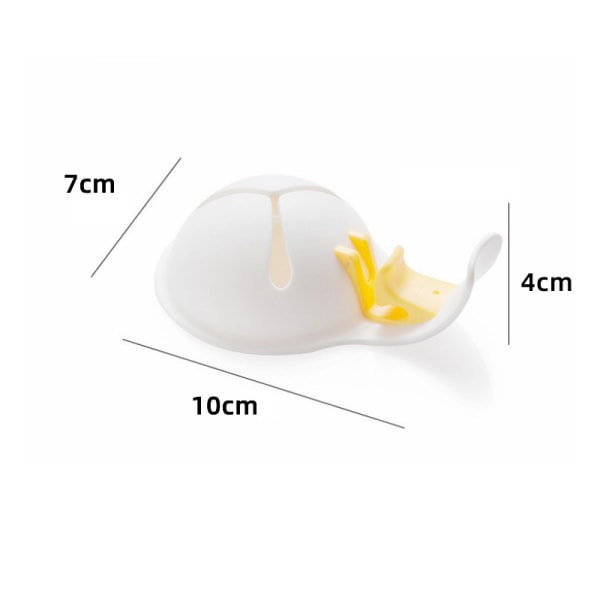 2 st Mini Vit Äggula Separator med Plast Silikonhållare Vit Äggula Separator