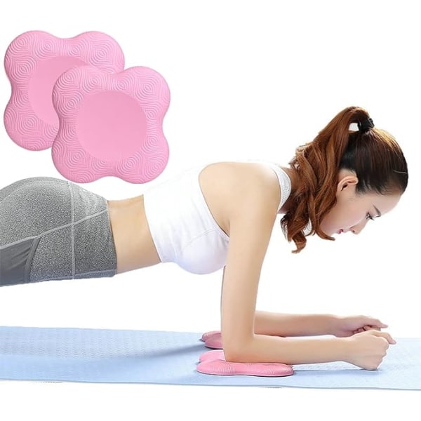 2 stk. yogatilbehør til knæ og albuer, skridsikre yogamåtter