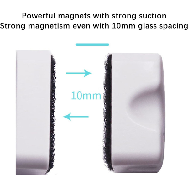 Kiuiom Magnet Akvarie Rengøring, Magnetisk Akvariebørste, Magnetisk Akvarium Alge Rengøring, Magnetisk Akvariumbørste