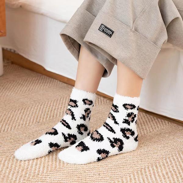 5 par damstrumpor varma tofflor strumpor vinter fluffiga strumpor mysiga strumpor atletisk fleece