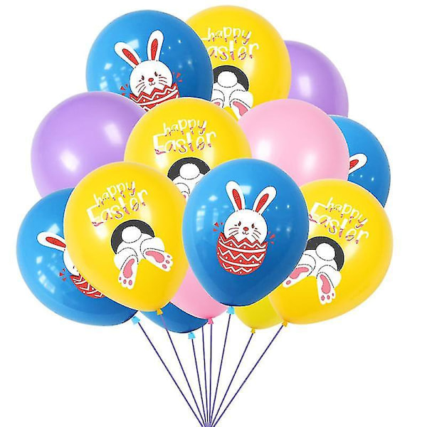 Happy Easter Latex Balloon Banner Garlands Animal Rabbit Cartoon Balloon Theme Party Kids Birthday Party Decoration