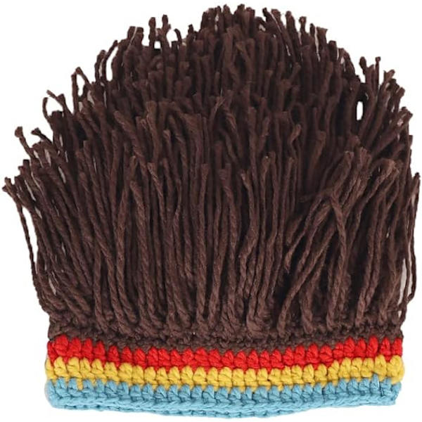 Mænd Strikhue med Hår Drenge Sjov Håndlavet Strik Vinterhue Beanie Rasta