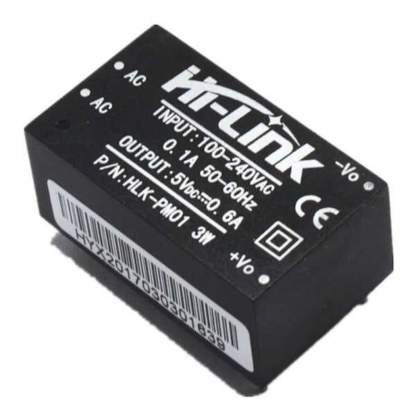 2 x HLK-PM01 AC DC 220V til 5V Isolerende strømforsyningsmodul