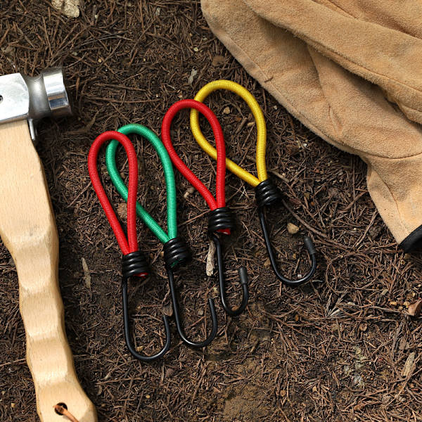 12 st spännhake, presenningspännare elastiska campingspännare med krok, elastisk rem för presenningar