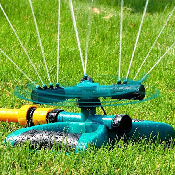 3-armet roterende plænesprinkler 360° justerbar vandspray svingesprinkler 190 * 2