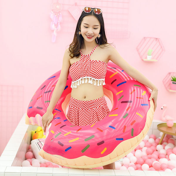 Simring Rosa Donut 107cm Assorterad 2st