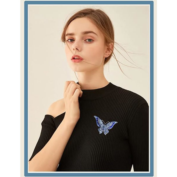 Rhinestone Butterfly Brosch Pin för Kvinnor Flickor Mode Utsökt