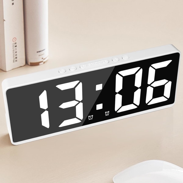 Väckarklockor för sovrum Högljudd LED Digital Display Volymljus A