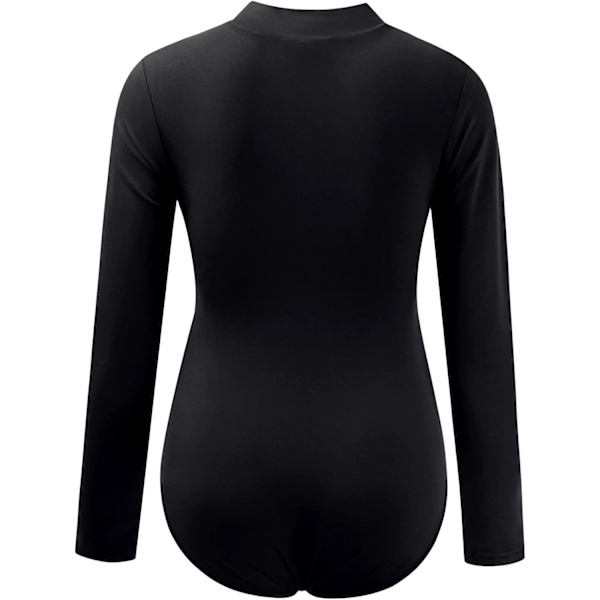 Maternity Shirt Mock Neck Langærmet Bodystocking til Graviditetsfotoshoot one size