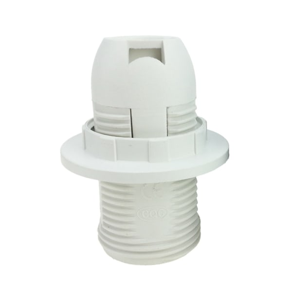 10 stk E14 Plast Pære Sokkel Vintage Skrue Pære Sokkel Holder E14 Skrue Pære Sokkel Adapter E14 Skrue Energibesparende Lampe, Hvit (5,6 * 2,8 cm)