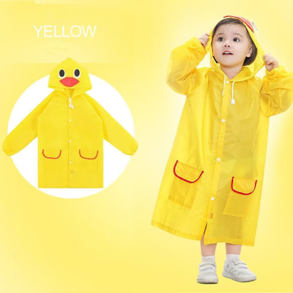 Børns regntøj, 3D tegneserie børn småbørn regnfrakke jakke poncho til dreng pige, 3-pak