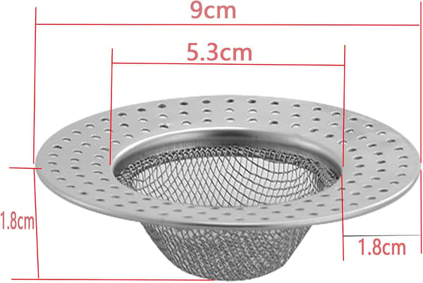 2 Pakke Afløbsfilter til Badeværelse, Rustfrit Stål Afdækning med Anti-Tilstopning