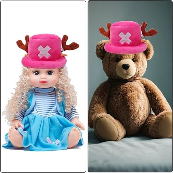 Anime Chopper Hatt, One Piece Chopper Cosplay Hatt, Vinterhatt kompatibel Flicka, Dam, Presenter till fest