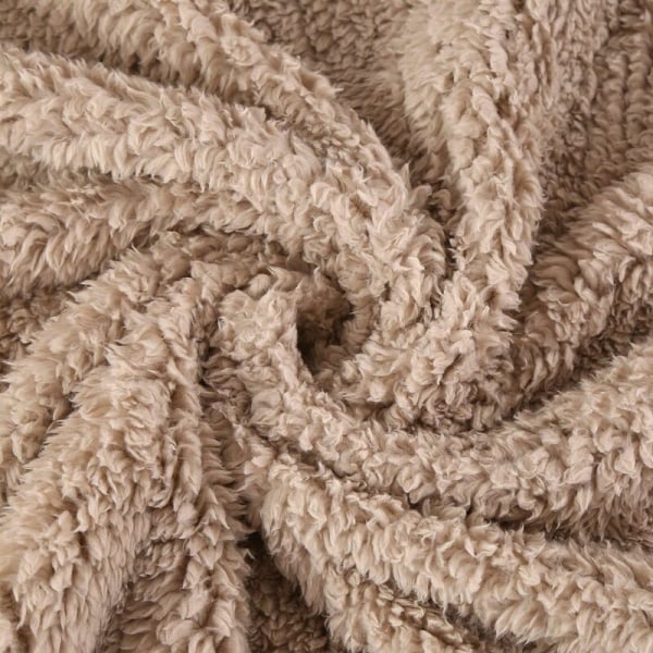 Fleece tæppe 127X152cm, ternet blåt Sherpa blødt mikrofiber tæppe, blødt og