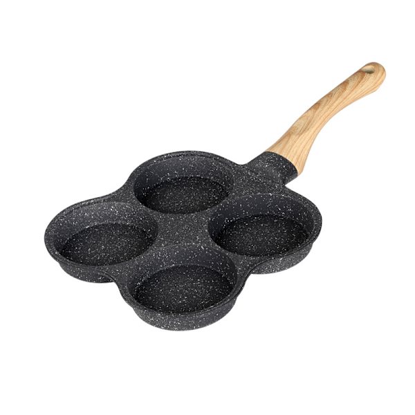4-håls omelettpanna Non-stick stekpanna för induktionsspis