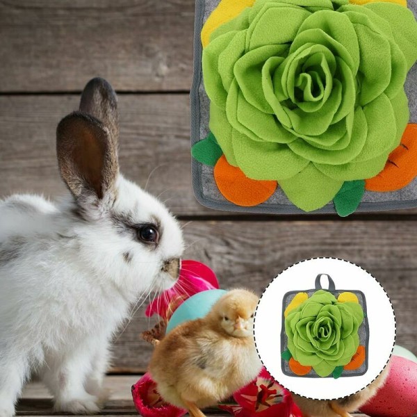 Pet Sniffing Mat Nose Feeding Mat Training Rabbit Feeding Activity Mat grønn