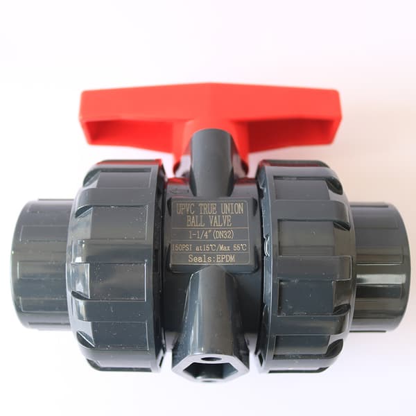 Dobbel union ventil til å limes diam 40 mm pvc kuleventil kuleventil kule