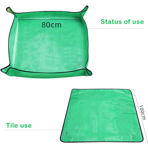 Potting Mat Waterproof Gardening Mat Planting Mat Mat (Green 100cm x 100cm)